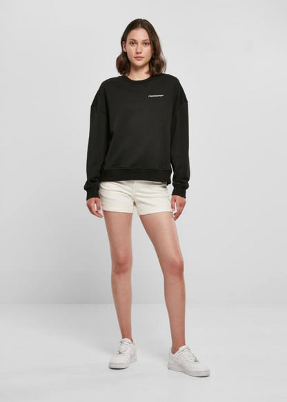 Just Techno Backprint - Damen Oversized Sweatshirt