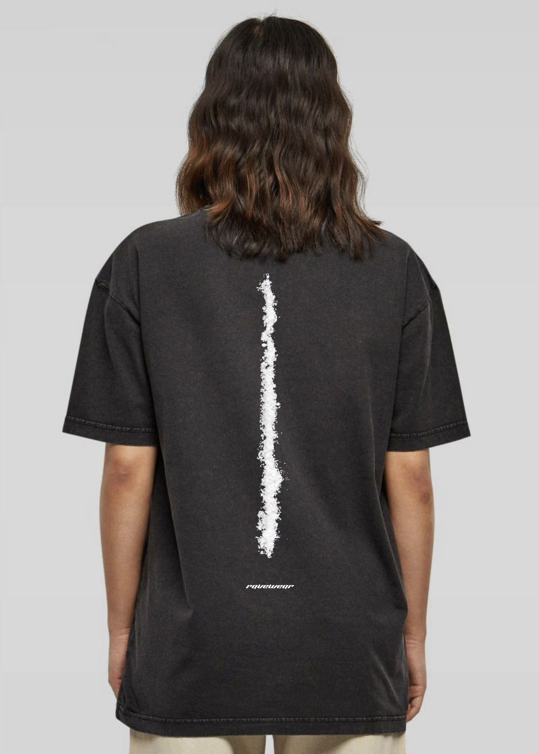 Snow white Backprint - Damen Acid Oversized Shirt