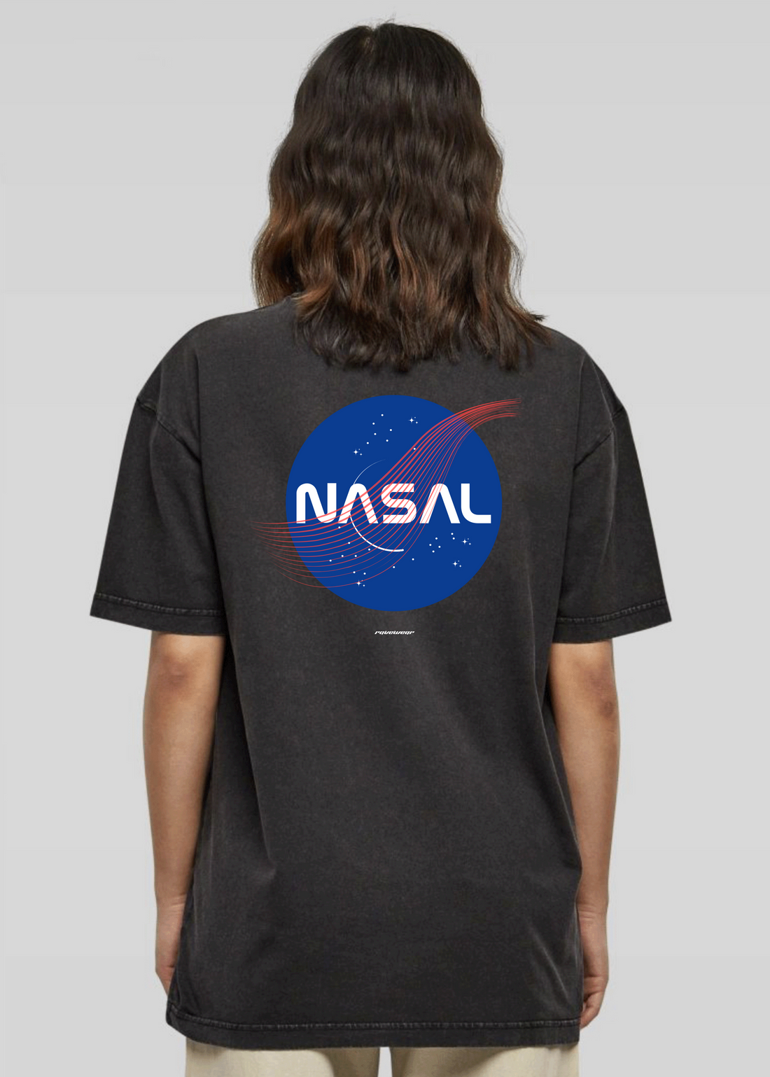 Nasal Backprint - Damen Acid Oversized Shirt