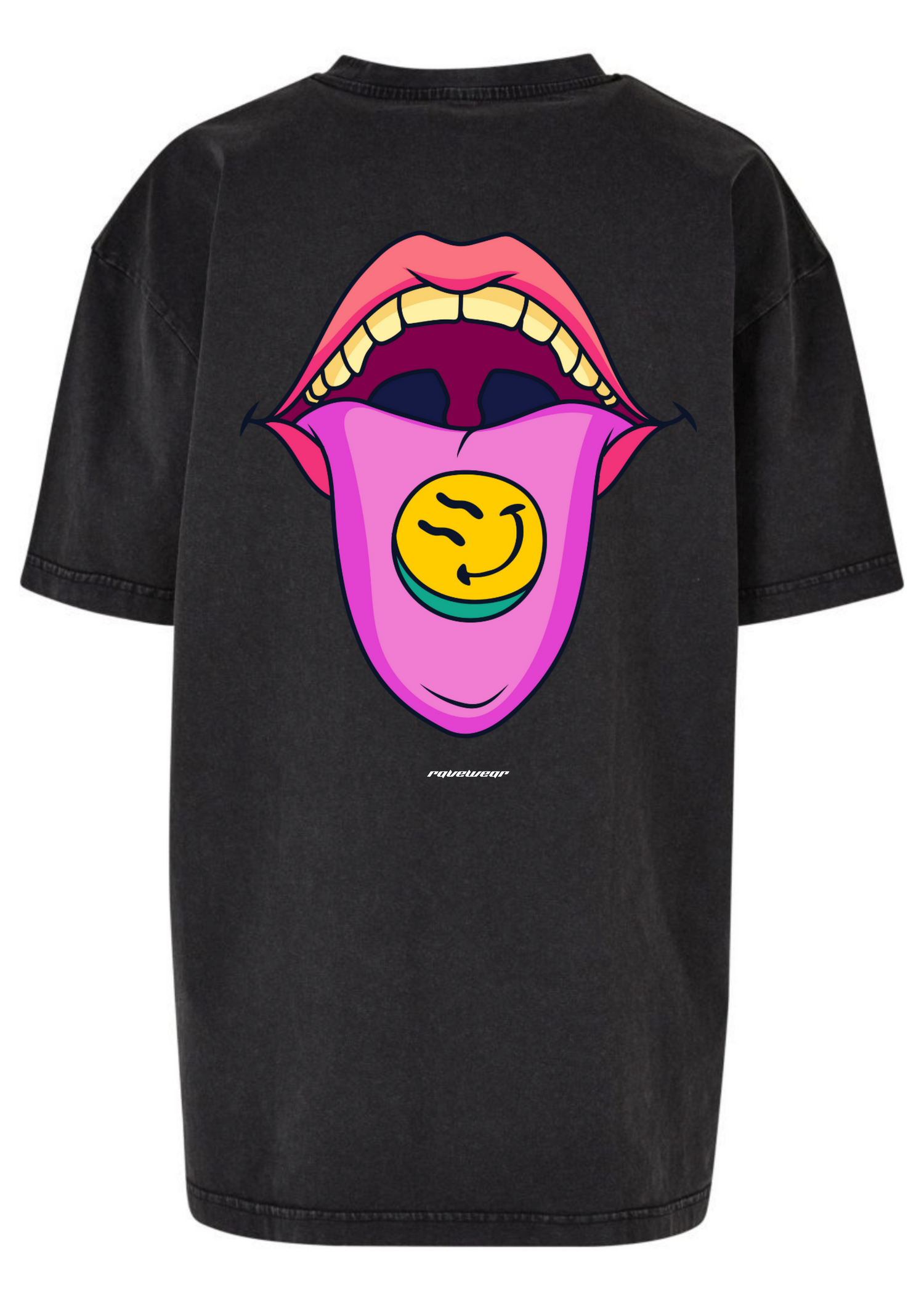 Happy Pills Backprint - Damen Acid Oversized Shirt