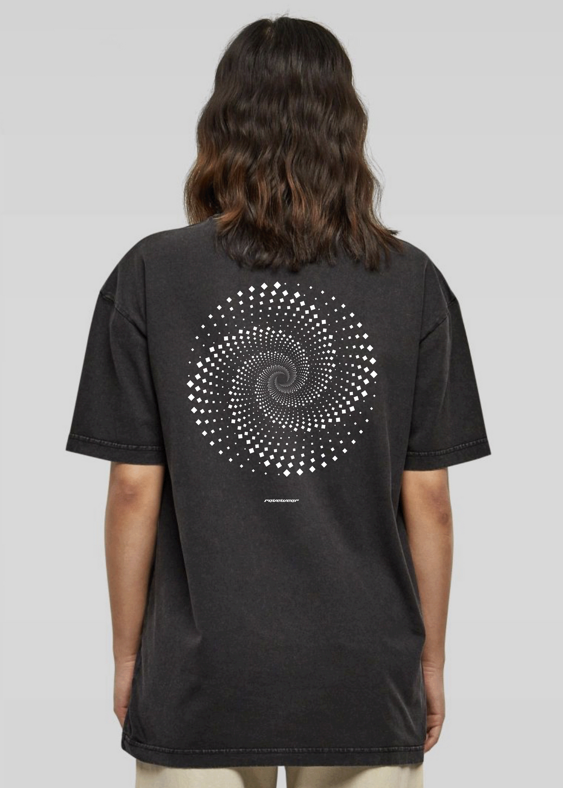 Trippy Cycle Backprint - Damen Acid Oversized Shirt