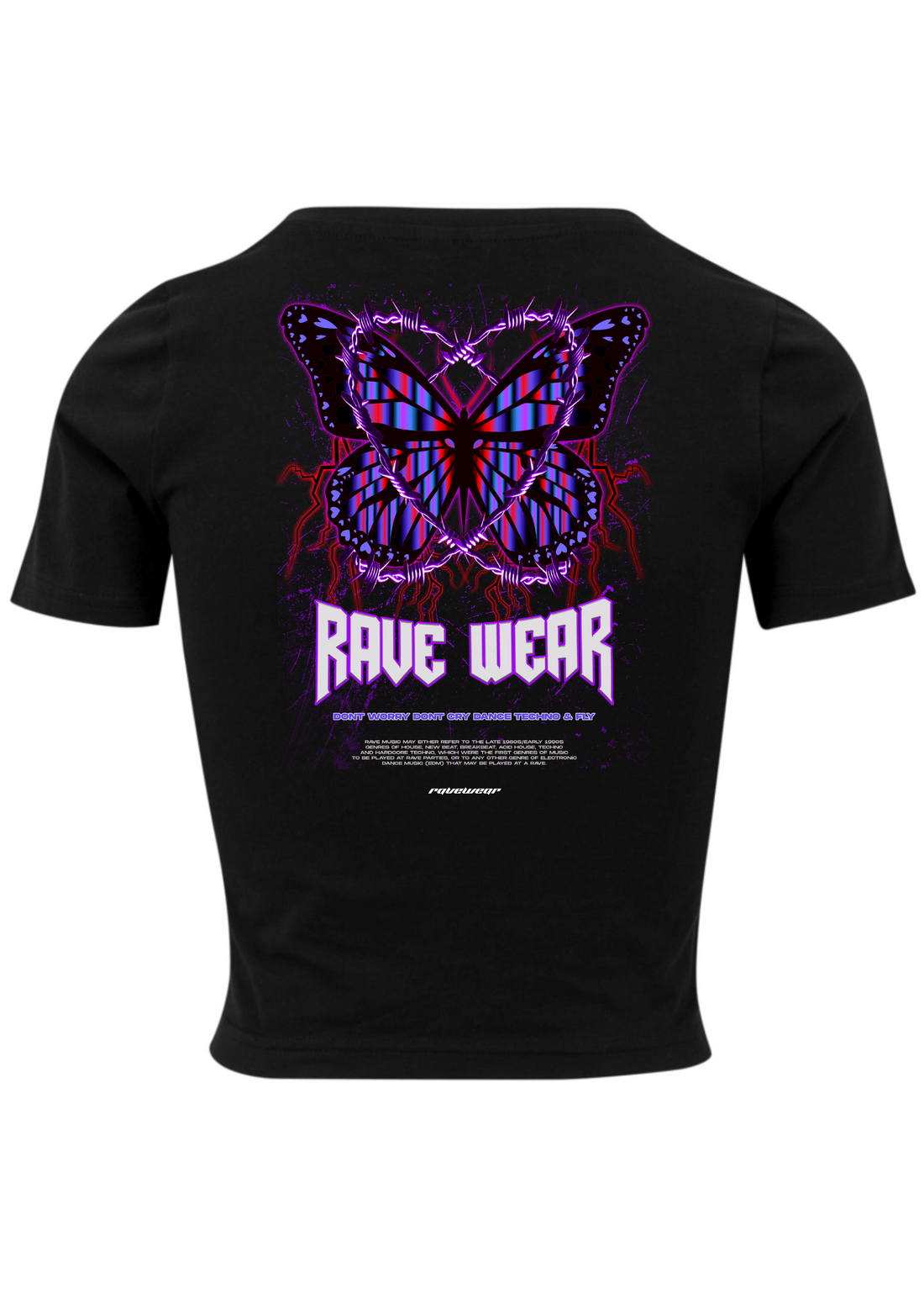 Chained Butterfly Backprint - Damen Crop Top