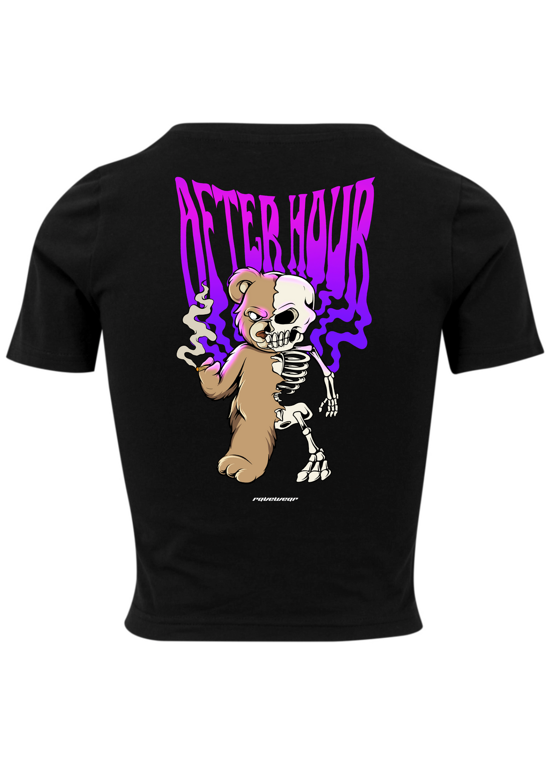 Afterhour Teddy Backprint - Damen Crop Top