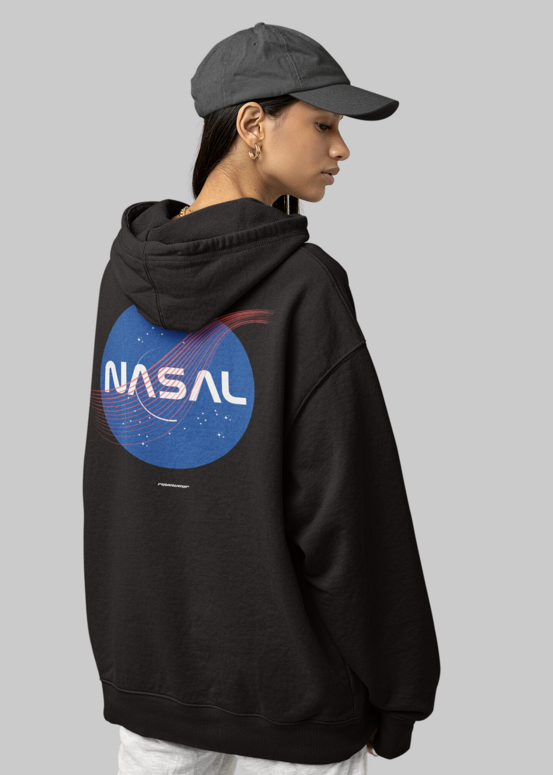 Nasal Backprint - Damen Oversized Hoodie