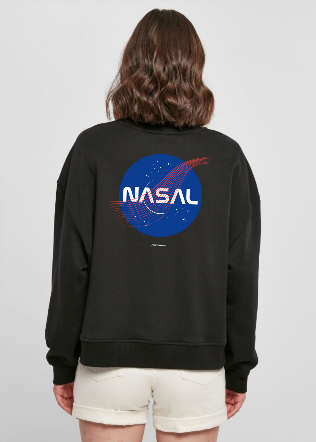 Nasal Backprint - Damen Oversized Sweatshirt