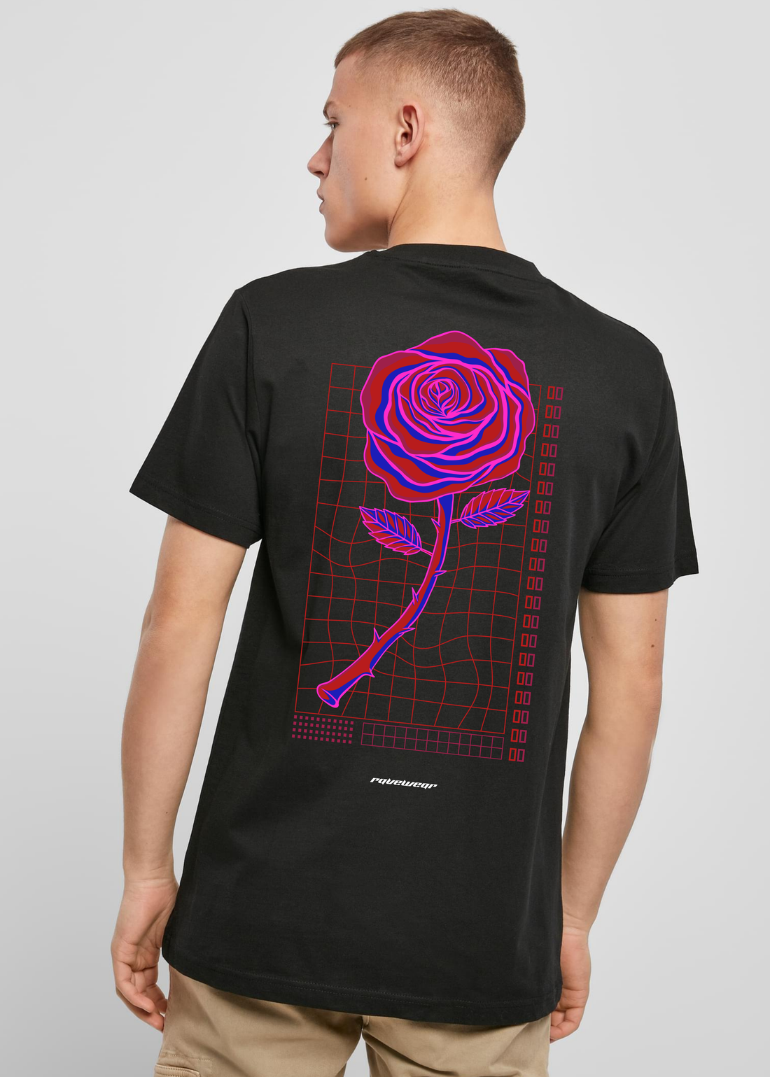 Neon Retro Rose - Herren Premium T-Shirt