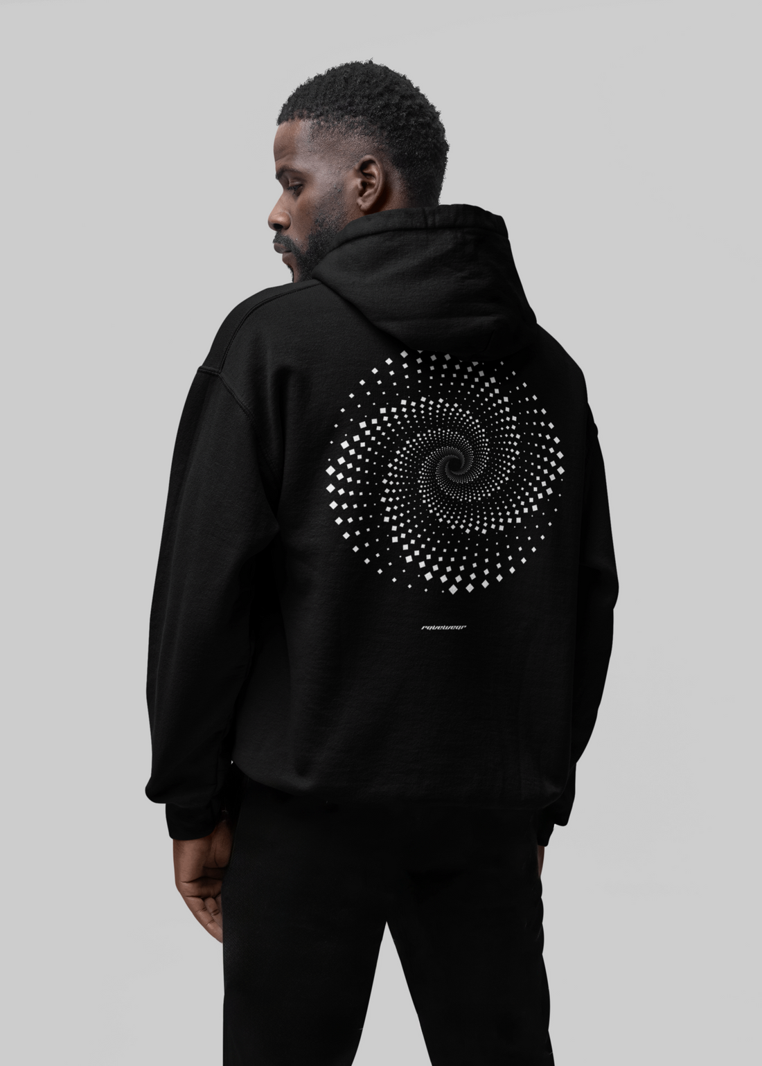 Trippy Cycle Backprint - Herren Oversized Hoodie