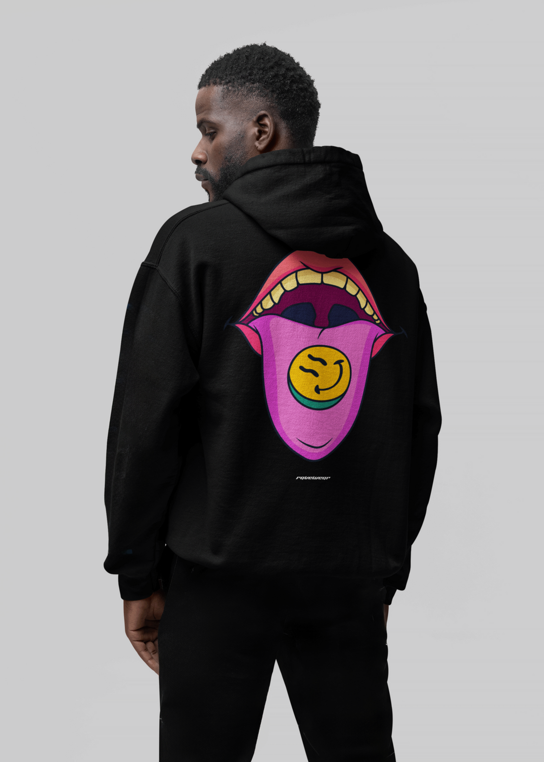 Happy Pills Backprint - Herren Oversized Hoodie