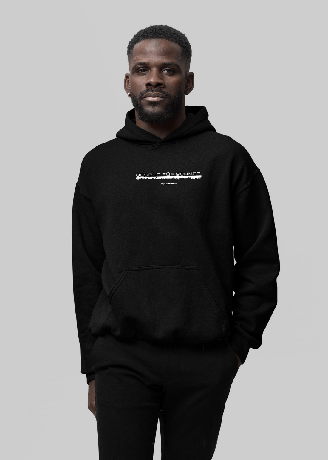 Gespür für Schnee Frontprint - Herren Oversized Hoodie