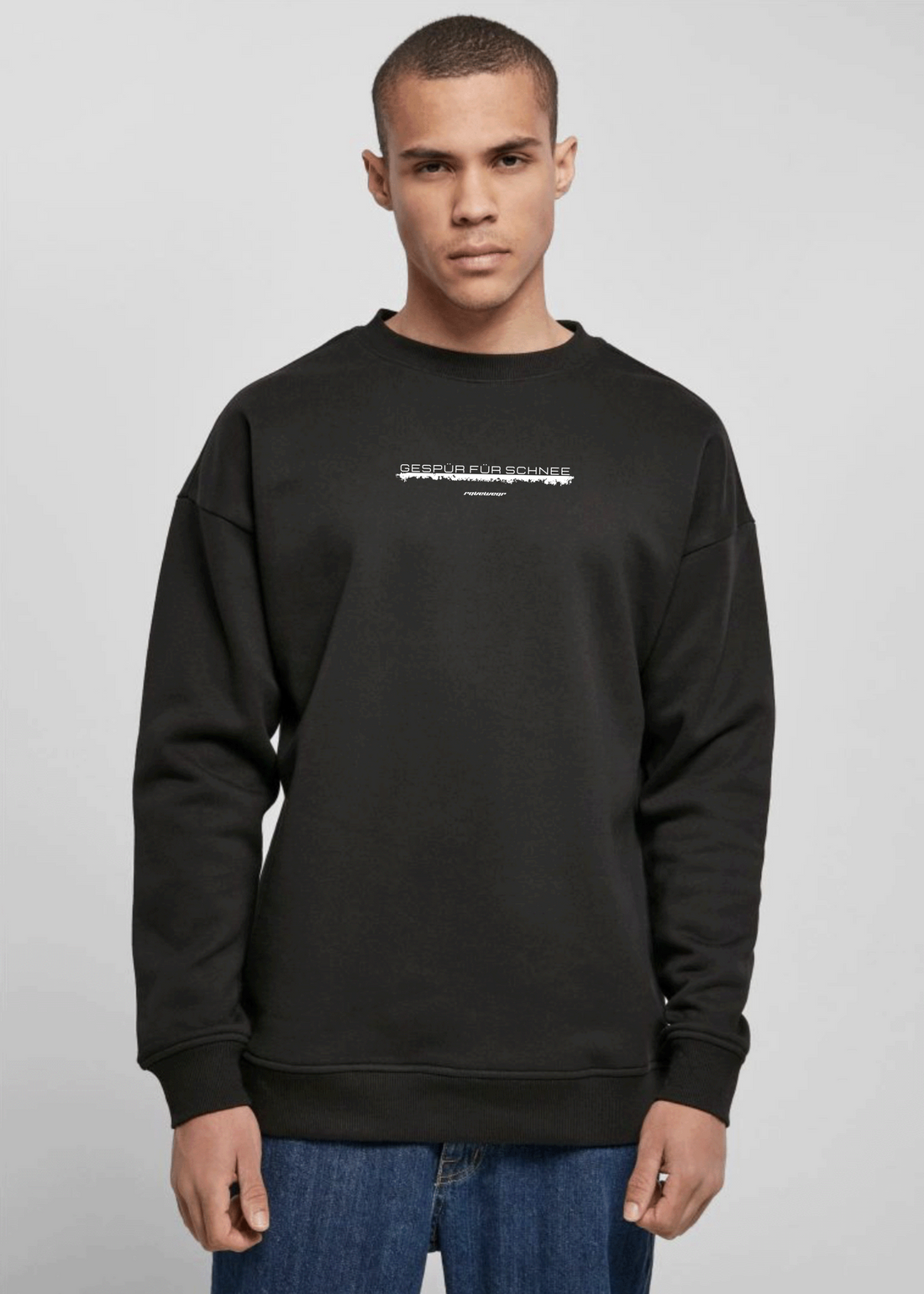 Gespür für Schnee Frontprint - Herren Oversized Sweatshirt