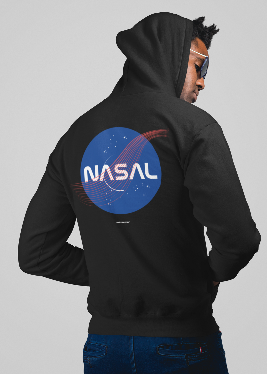 Nasal Backprint - Herren Oversized Zipper