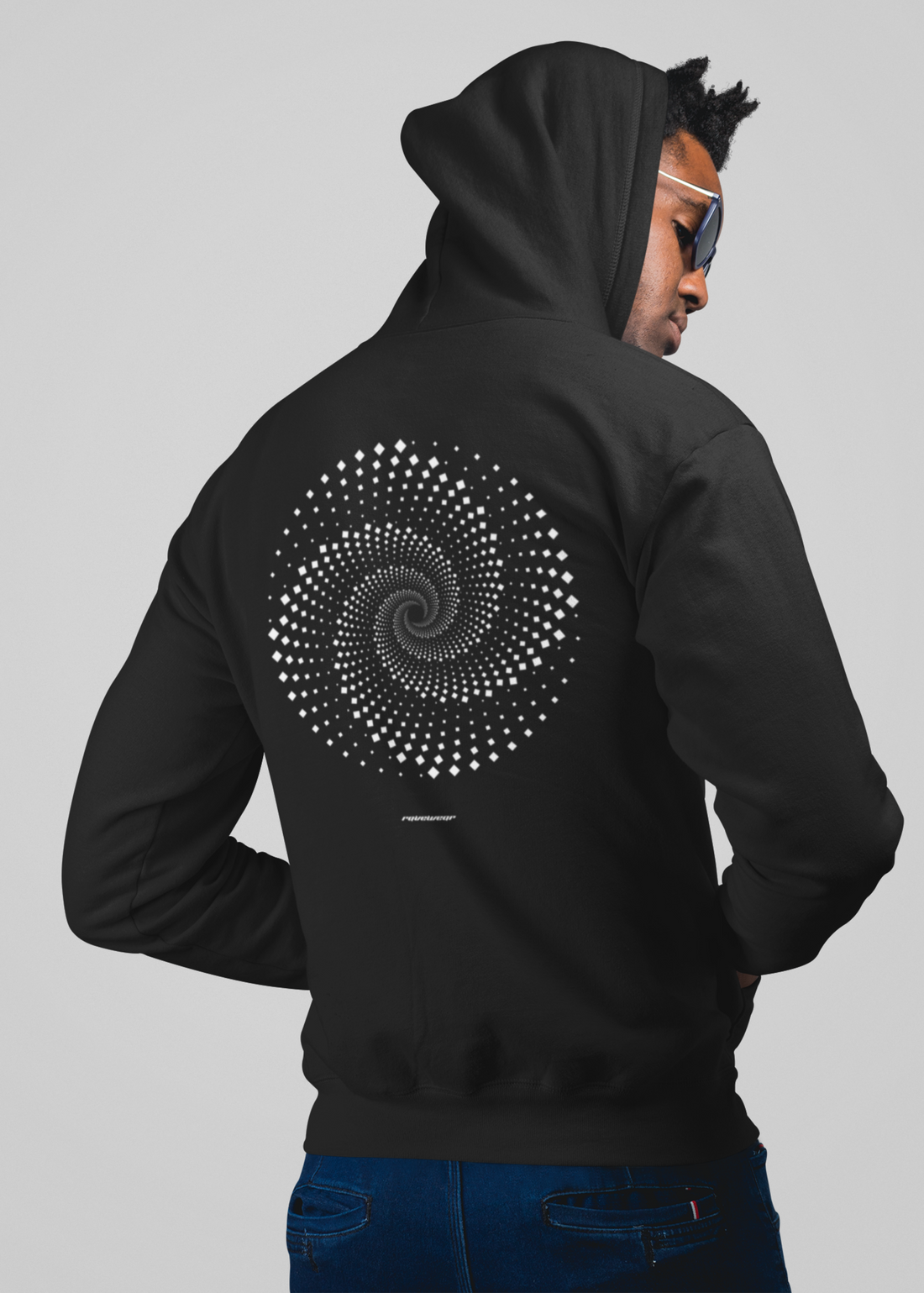 Trippy Cycle Backprint - Herren Oversized Zipper