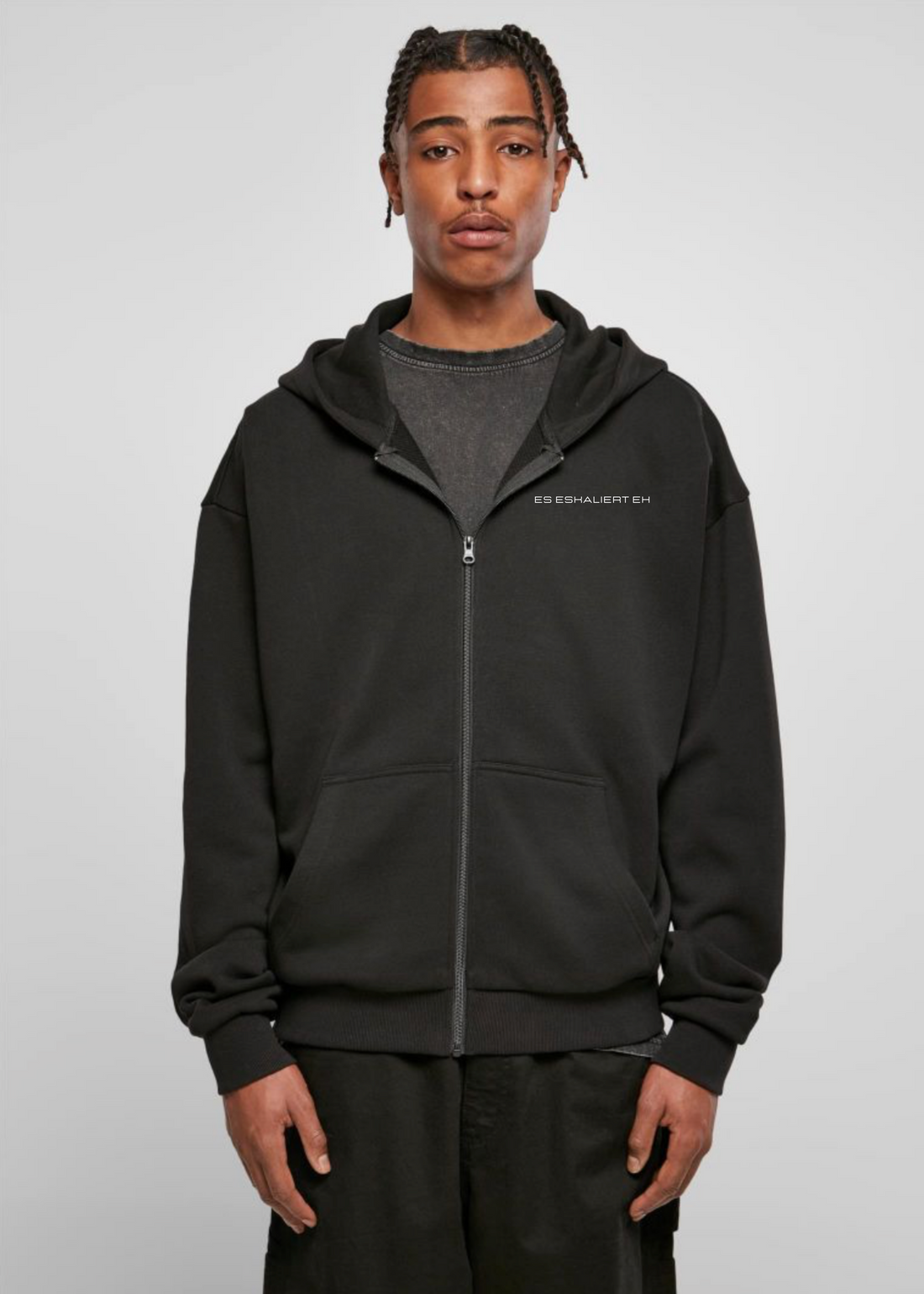 Es Eskaliert Eh Frontprint - Herren Oversized Zipper