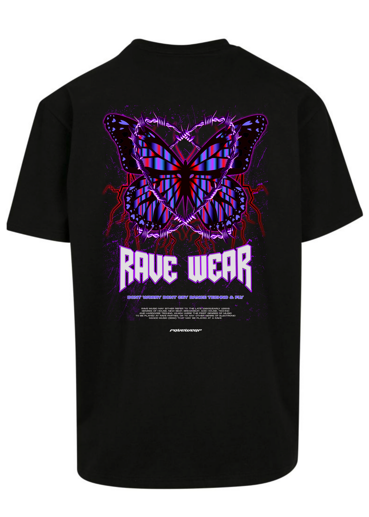 Chained Butterfly Backprint - Unisex Oversized Shirt