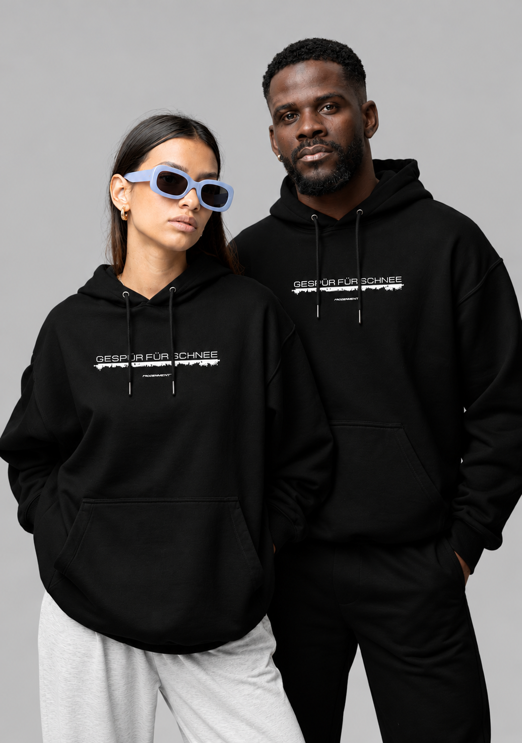 Gespür für Schnee Frontprint - Unisex Oversized Hoodie