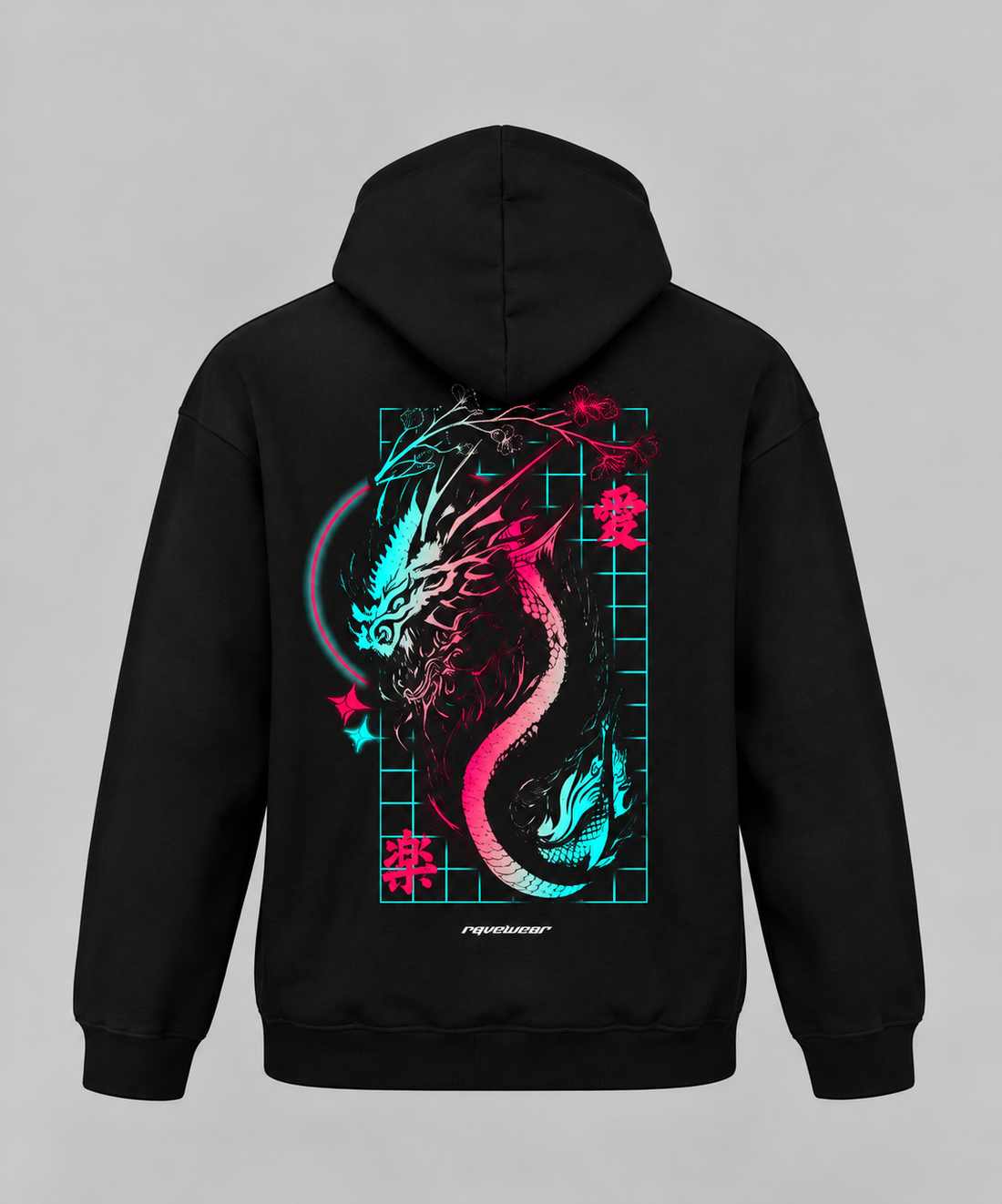 Techno Dragon Backprint - Unisex Oversized Hoodie