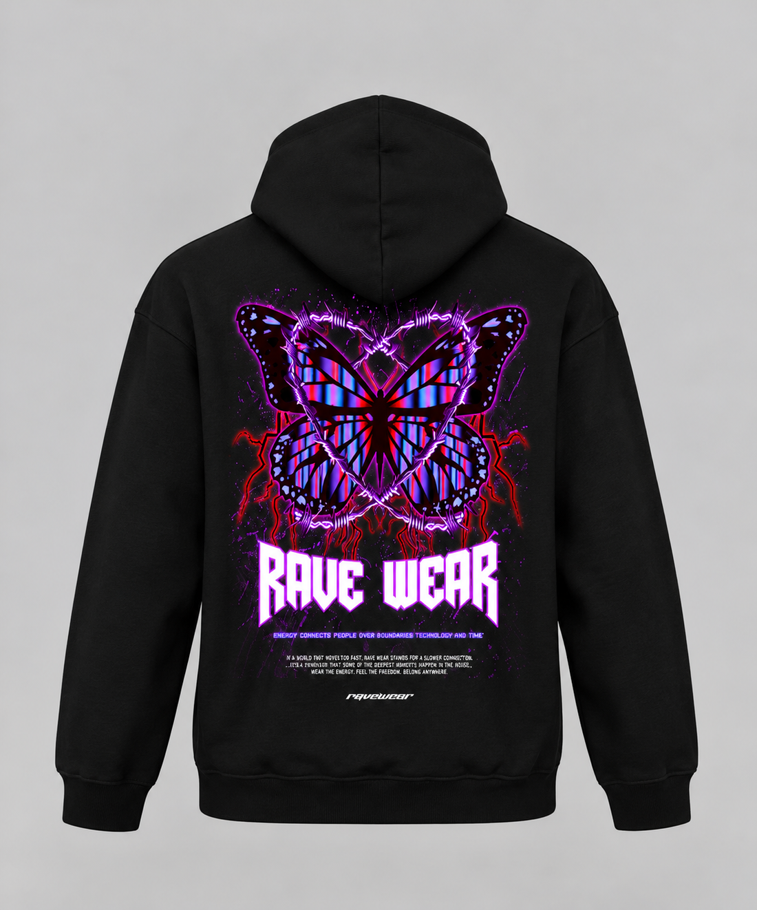Chained Butterfly Backprint - Unisex Oversized Hoodie