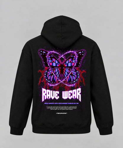 Chained Butterfly Backprint - Unisex Oversized Hoodie