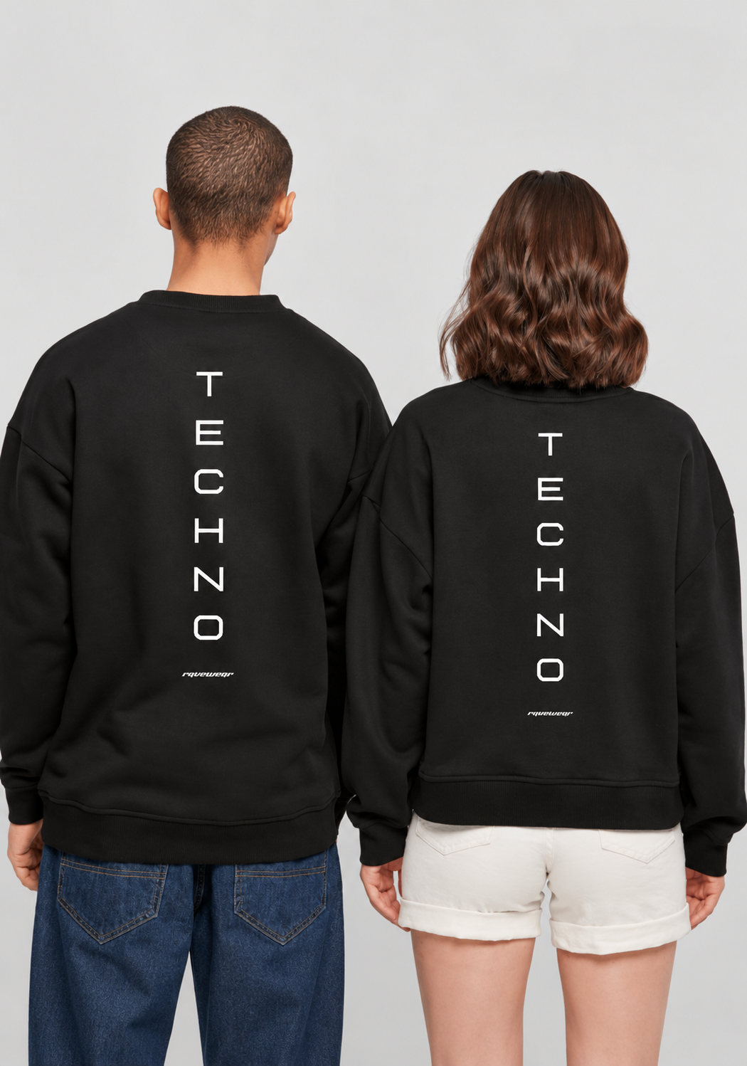 Just Techno Backprint - Unisex Oversized Sweatshirt