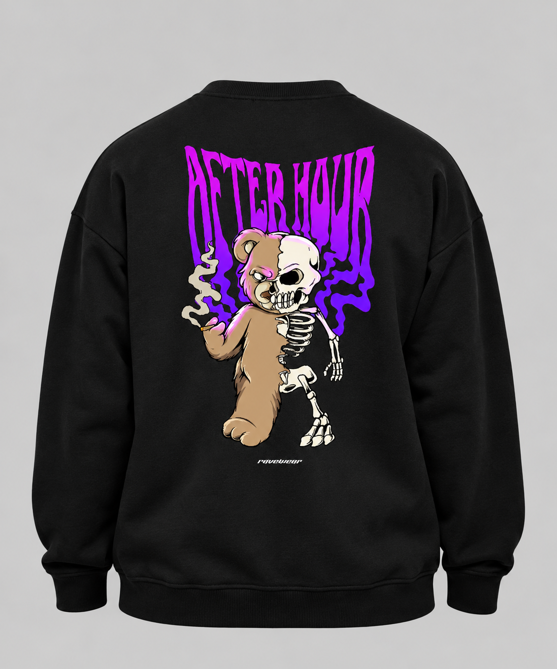 Afterhour Teddy Backprint - Unisex Oversized Sweatshirt