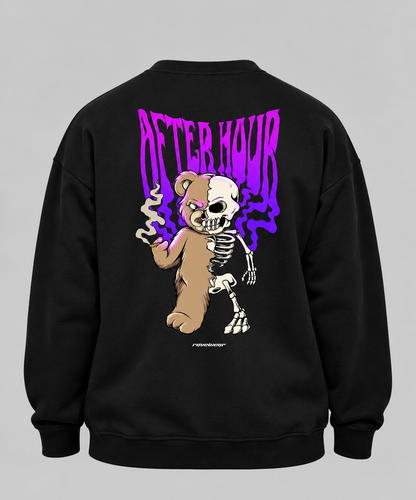 Afterhour Teddy Backprint - Unisex Oversized Sweatshirt