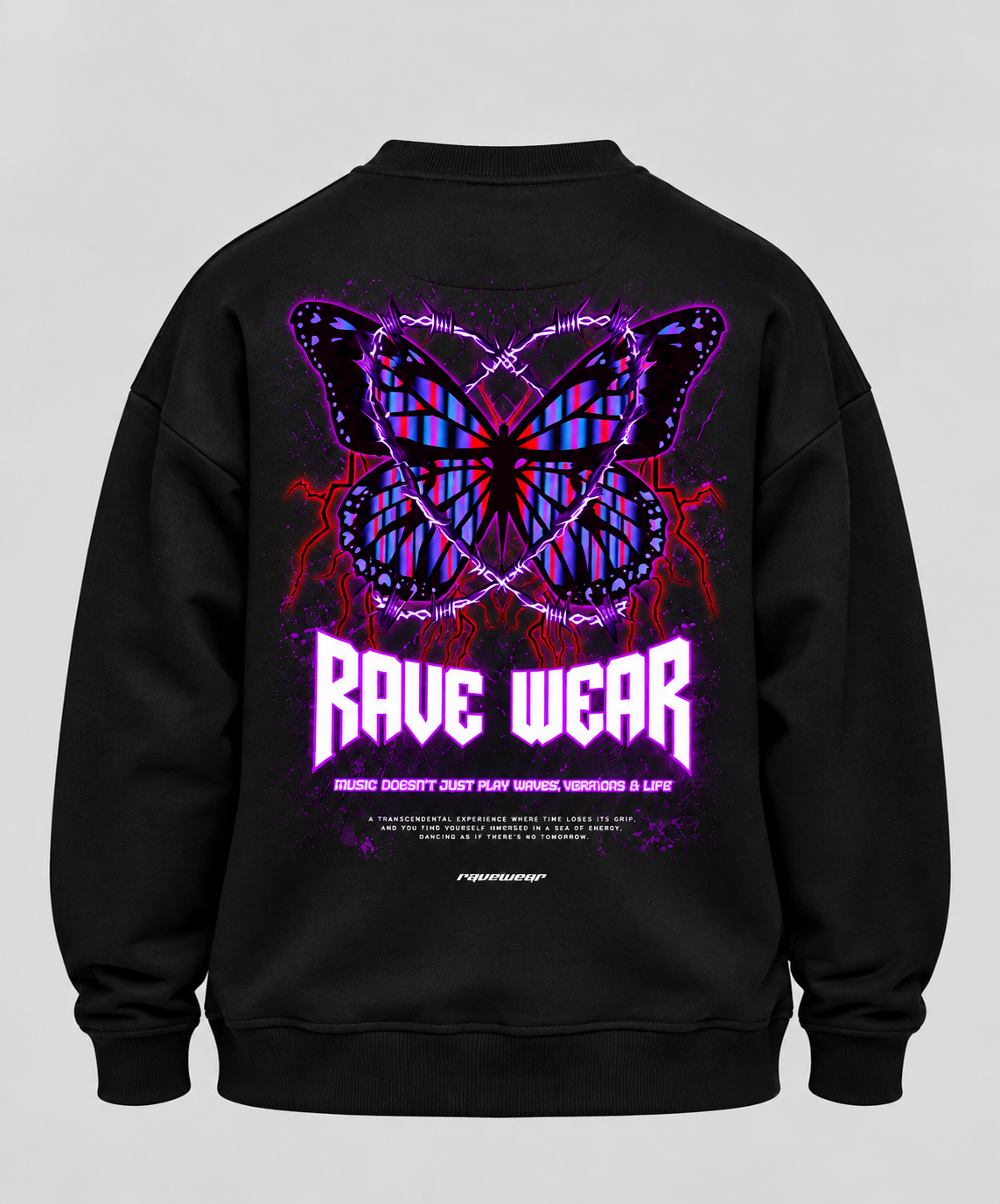 Chained Butterfly Backprint - Unisex Oversized Sweatshirt