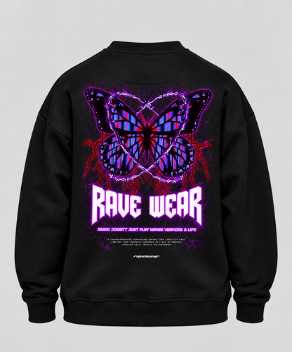 Chained Butterfly Backprint - Unisex Oversized Sweatshirt
