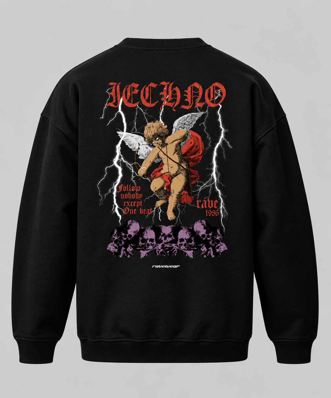Techno Amor Backprint - Unisex Oversized Sweatshirt