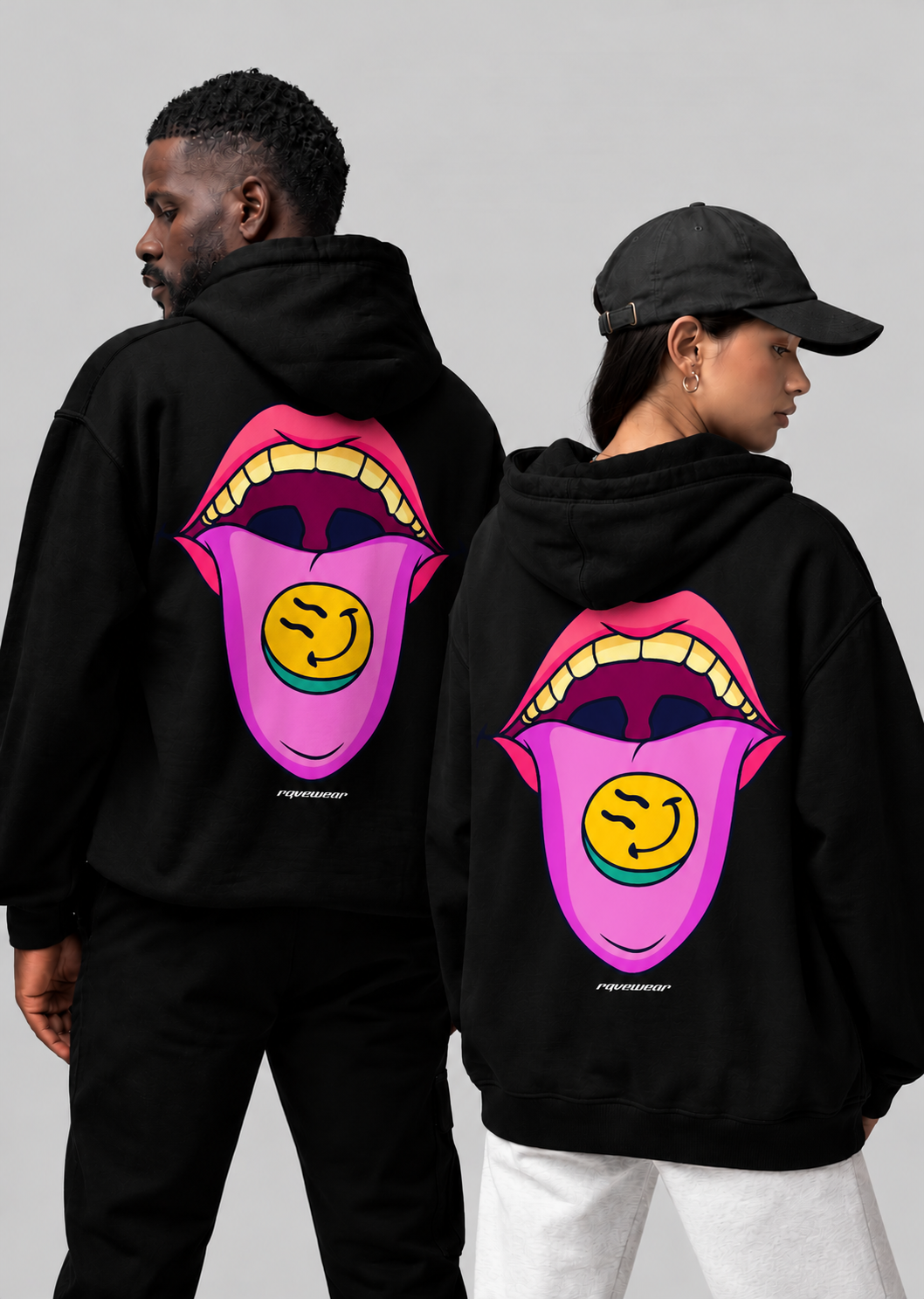Happy Pills Backprint - Unisex Oversized Hoodie