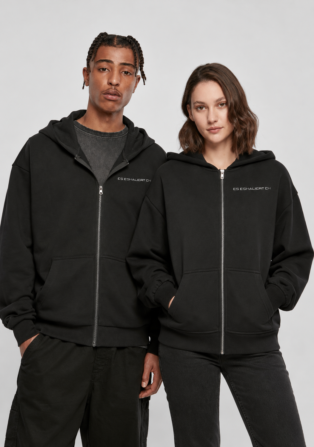 Es Eskaliert Eh Frontprint - Unisex Oversized Zipper