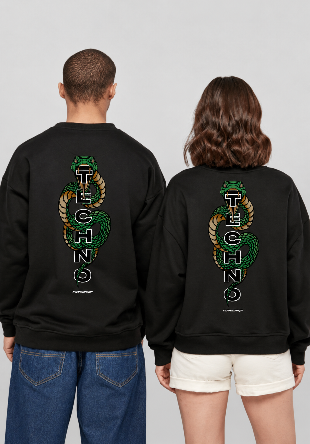 Techno Cobra Backprint - Unisex Oversized Sweatshirt