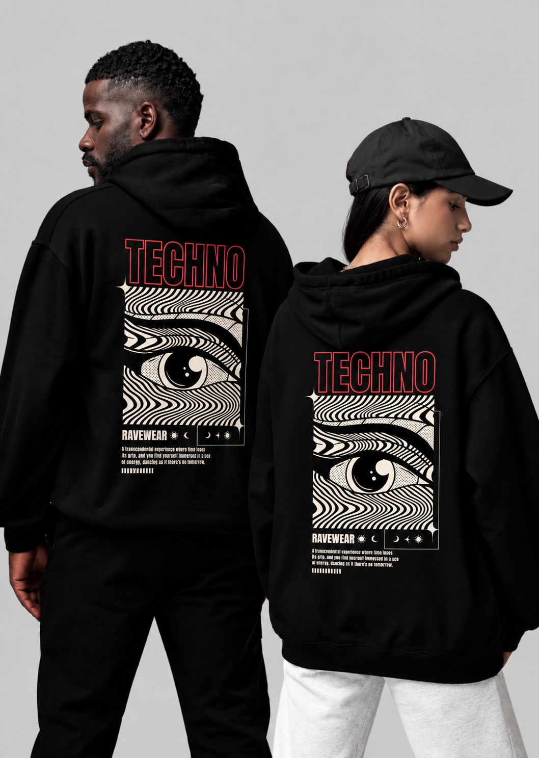 Technoeye Backprint - Unisex Oversized Hoodie
