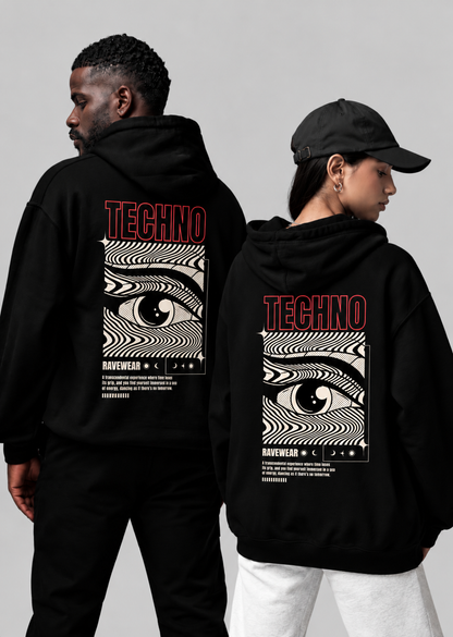 Technoeye Backprint - Unisex Oversized Hoodie