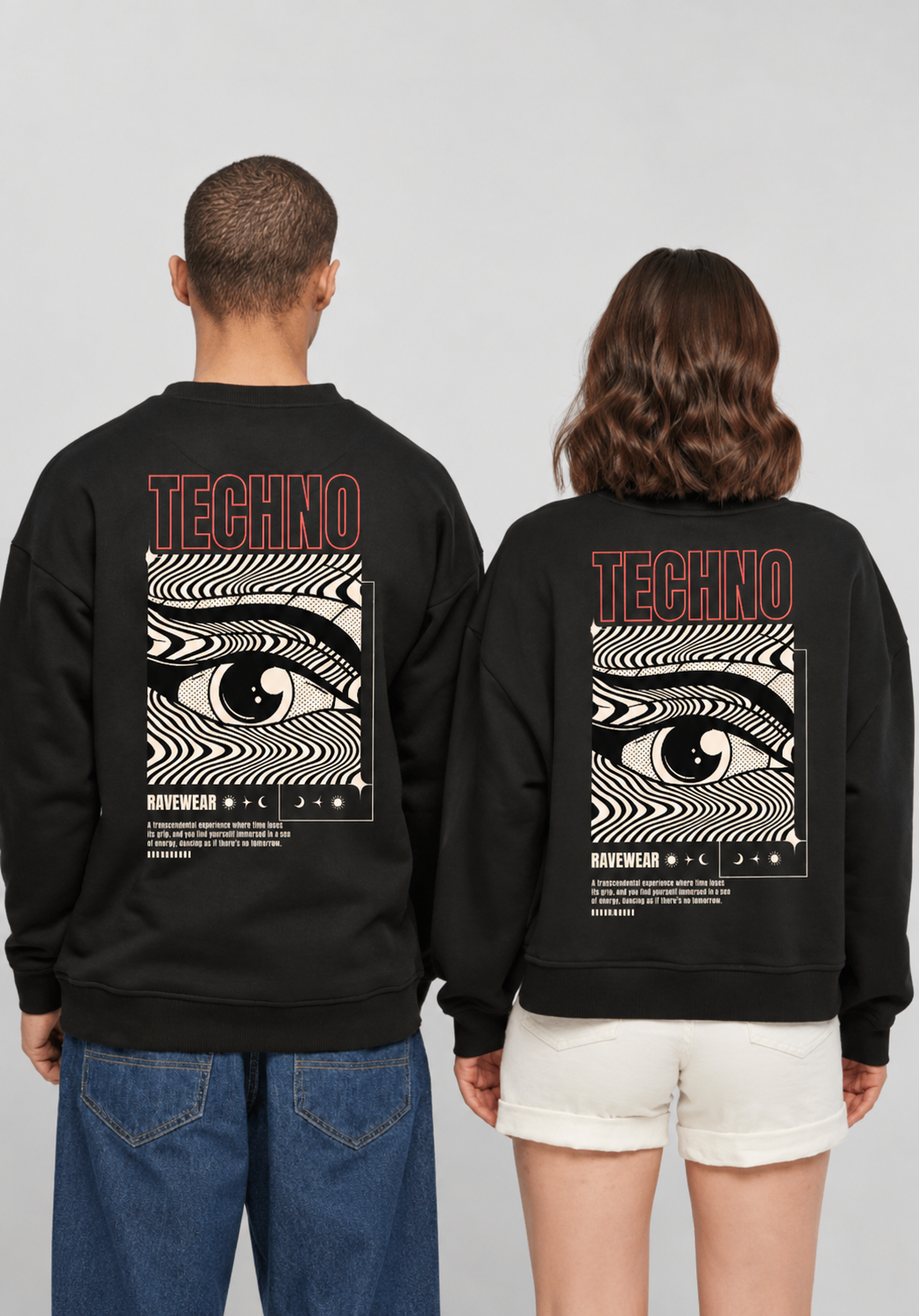Technoeye Backprint - Unisex Oversized Sweatshirt