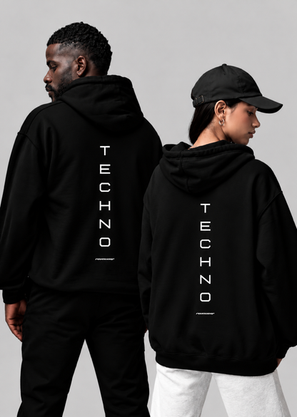 Just Techno Backprint - Unisex Oversized Hoodie