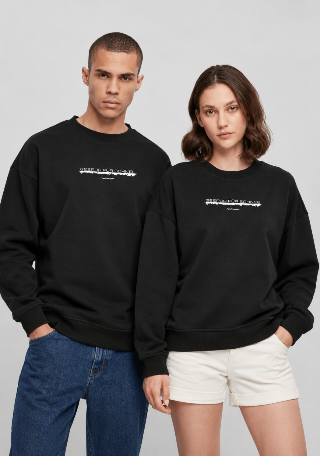 Gespür für Schnee Frontprint - Unisex Oversized Sweatshirt