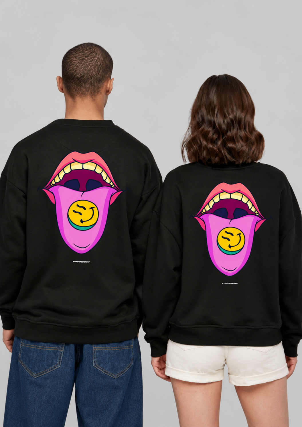 Happy Pills Backprint - Unisex Oversized Sweatshirt